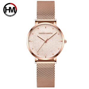 Hannah Martin Steel Mesh Band Quartz Watch