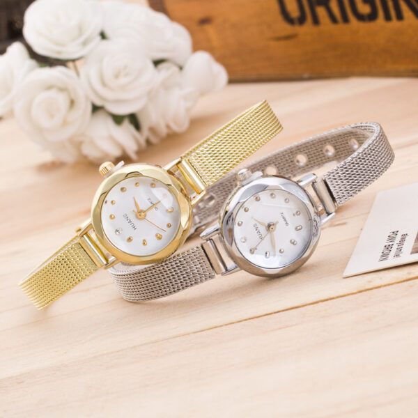 HUANS Watch with Alloy Fine Mesh Band