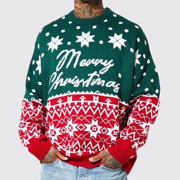 Men's Long-Sleeved Christmas Knit Jumper