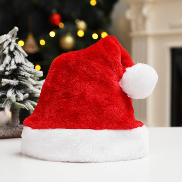 Christmas Dense Velvet Short Plush Santa Hat